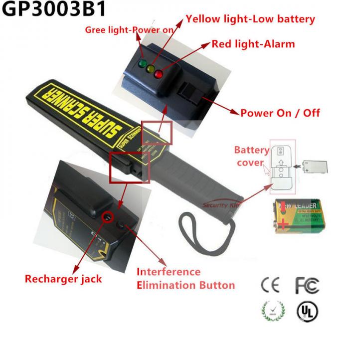 普及した手持ち型の金属探知器の細い棒、保証細い棒の金属探知器携帯用XST - GP3003B1